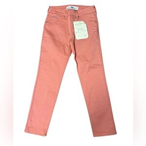 Beija Flor Womens Kelly Pod Skinny Jeans Sz 25 Peach Comfort Casual Mid Rise NWT